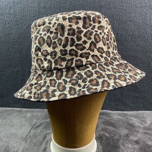Leopard Print Canvas Bucket Hat Unisex Cheetah Animal Print Summer 8" Lined Ligh